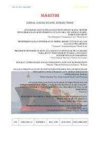 MARITIM :Jurnal Ilmiah Bidang Kemaritiman Vol. 13, No. 1, Juni 2023