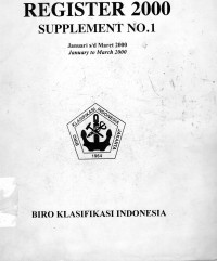 Register 2000 Supplement No.1